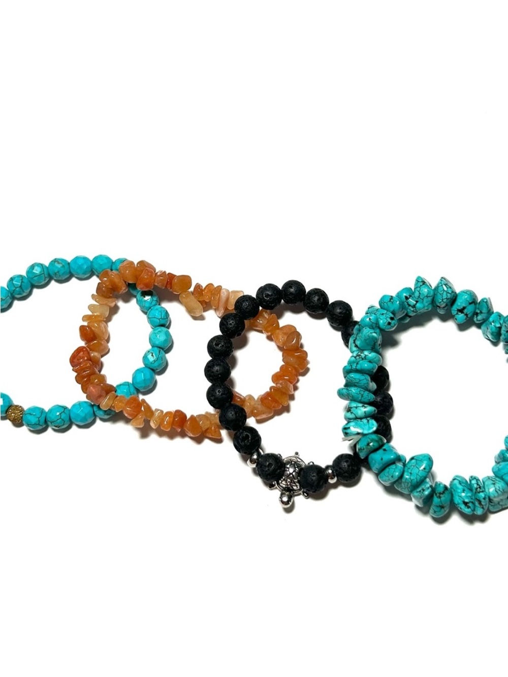 6 Piece Beaded Jewelry Set! Turquoise Beach Vibes! 2 Necklaces and 4 Bracelets!! - Picture 15 of 15